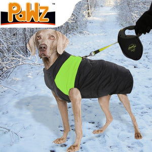PaWz Dog Winter Jacket Padded Waterproof Pet Clothes Windbreaker Vest 3XL Green Deals499