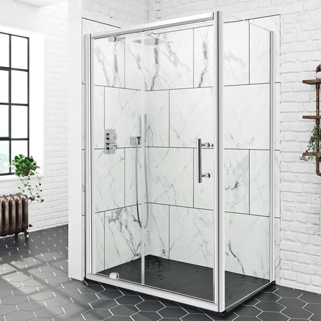 Levede Bath Shower Enclosure Screen Seal Strip Glass Shower Door 760x760x1900mm Deals499