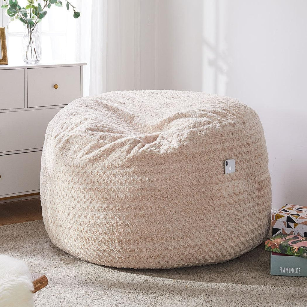 Bean Bag Refill Chairs Couch Extra Large Lounger Indoor Lazy Sofa Cream Deals499