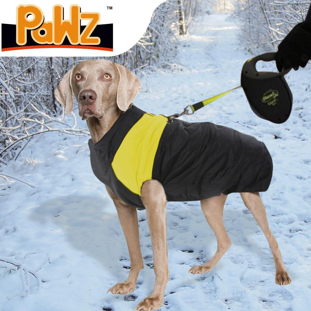 PaWz Dog Winter Jacket Padded Waterproof Pet Clothes Windbreaker Coat 3XL Orange Deals499