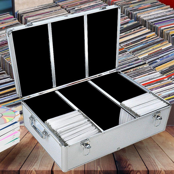 500 Discs Aluminium CD DVD Cases Bluray Lock Storage Box Organizer Free Inserts Deals499