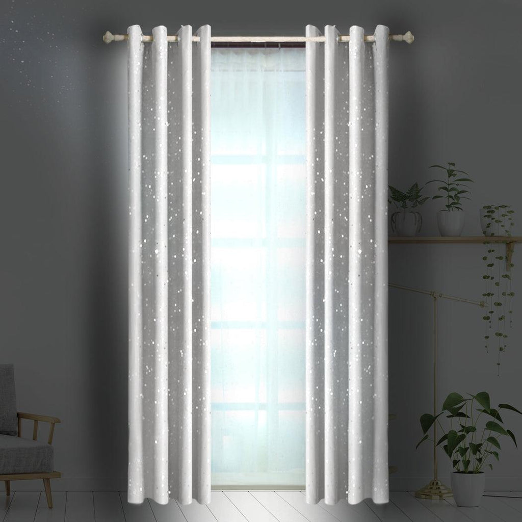 Star Blockout Blackout Curtains 3 Layers Eyelet Pure Fabric Room Darkening Deals499