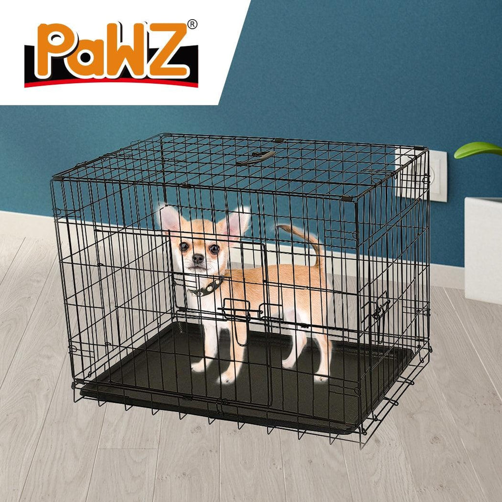 PaWz Pet Dog Cage Crate Kennel Portable Collapsible Puppy Metal Playpen 30" Deals499