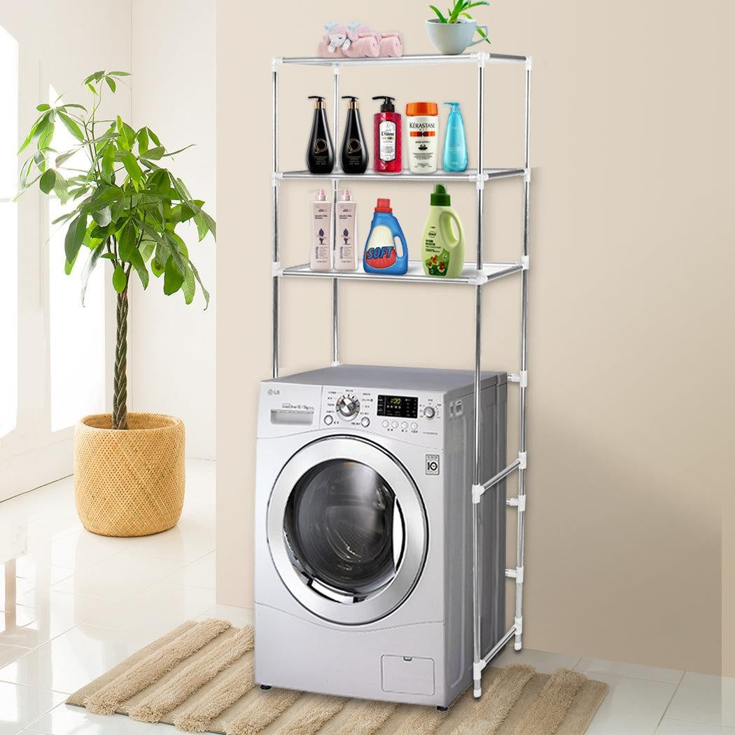 3 Tier Toilet Bathroom Laundry Washing Machine Storage Rack Shelf Unit Organizer Deals499