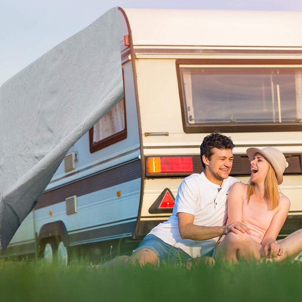 Caravan Covers Campervan 4 Layer Heavy Duty UV Waterproof Carry bag Covers S Grey Deals499
