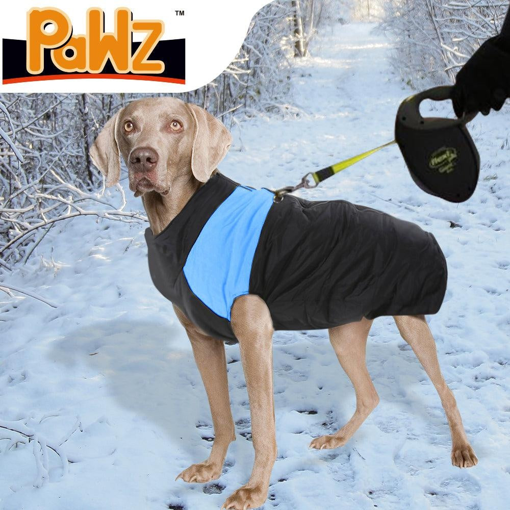 PaWz PaWz Dog Winter Jacket Padded Pet Clothes Windbreaker Vest Coat 5XL Blue Deals499