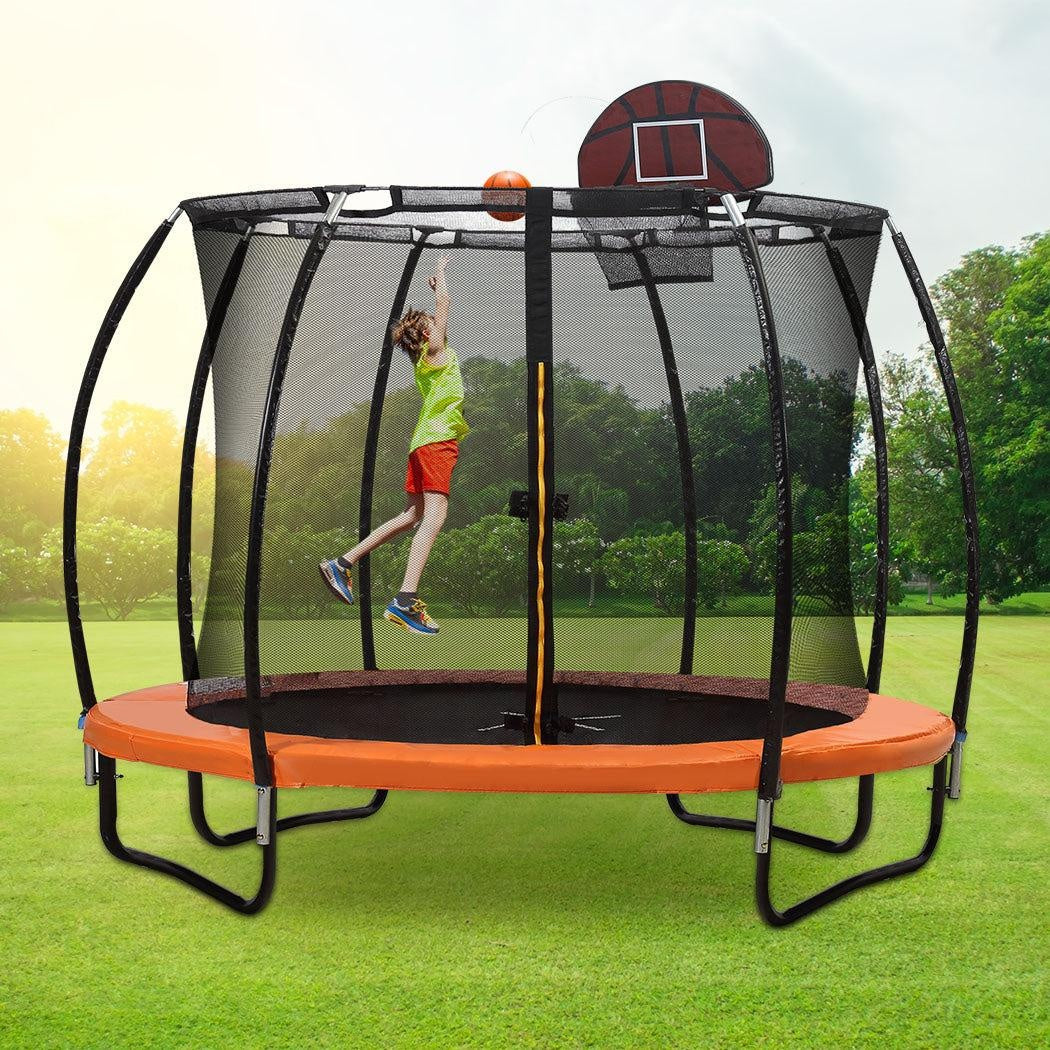 Trampoline Round Trampolines Mat Springs Net Safety Pads Cover Basketball 10FT Deals499