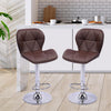 2x Bar Stools Stool Swivel Gas Lift Kitchen Leather Chair Chairs Metal Barstools Deals499