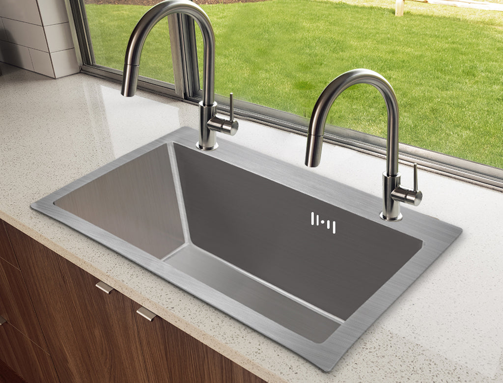 Stainless Steel Kitchen Sink Under/Topmount Sinks Laundry Single Bowl 440 X440MM Deals499