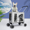 Pet Stroller Dog Cat Puppy Pram Travel Carrier 4 Wheels Pushchair Foldable Grey Deals499