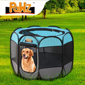 PaWz Dog Playpen Pet Play Pens Foldable Panel Tent Cage Portable Puppy Crate 52" Deals499