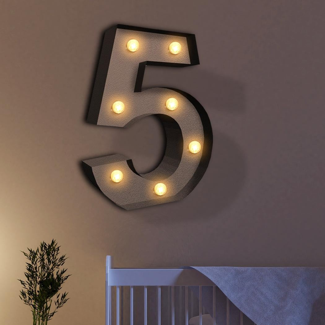 LED Metal Number Lights Free Standing Hanging Marquee Event Party D?cor Number 5 Deals499