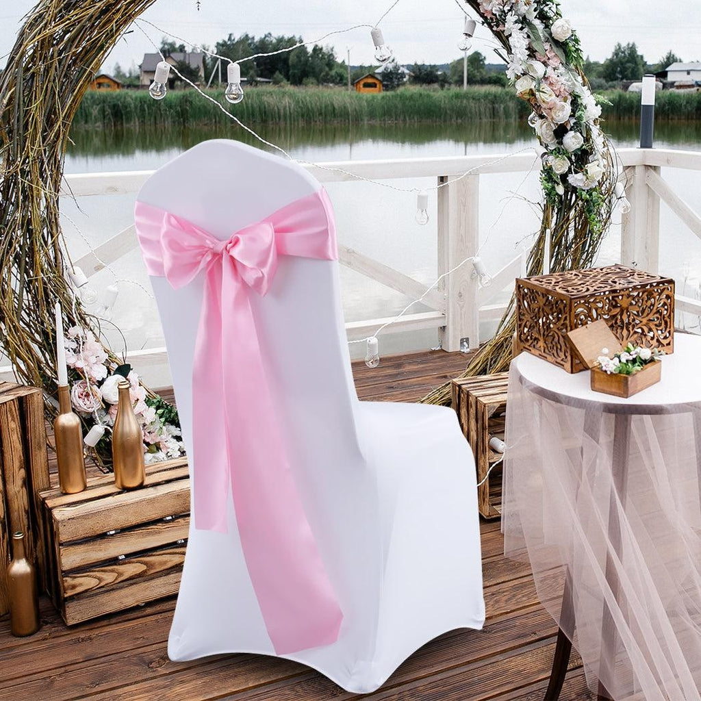 50x Satin Chair Sashes Cloth Cover Wedding Party Event Decoration Table Runner Deals499