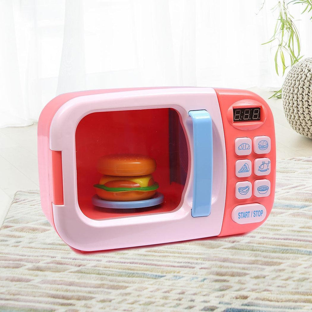 32x Kids Kitchen Play Set Electric Microwave Oven Pretend Play Toys Cooking Pink Deals499