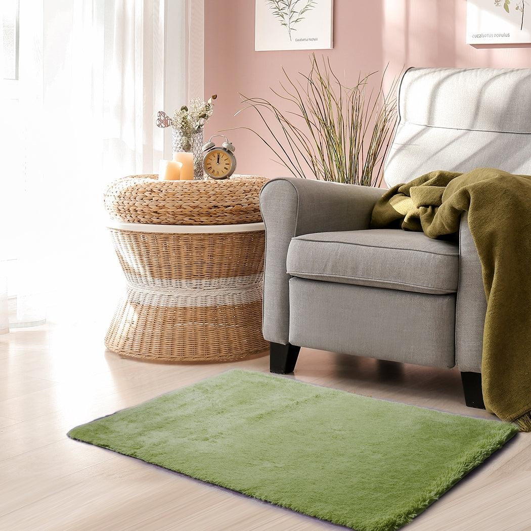 Designer Soft Shag Shaggy Floor Confetti Rug Carpet Home Decor 80x120cm Green Deals499