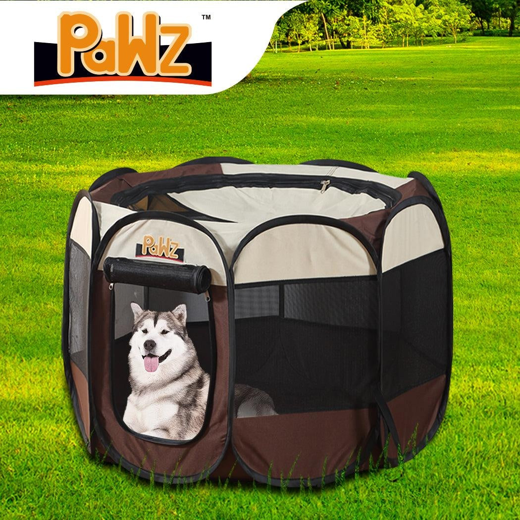 PaWz Dog Playpen Pet Play Pens Foldable Panel Tent Cage Portable Puppy Crate 48" Deals499