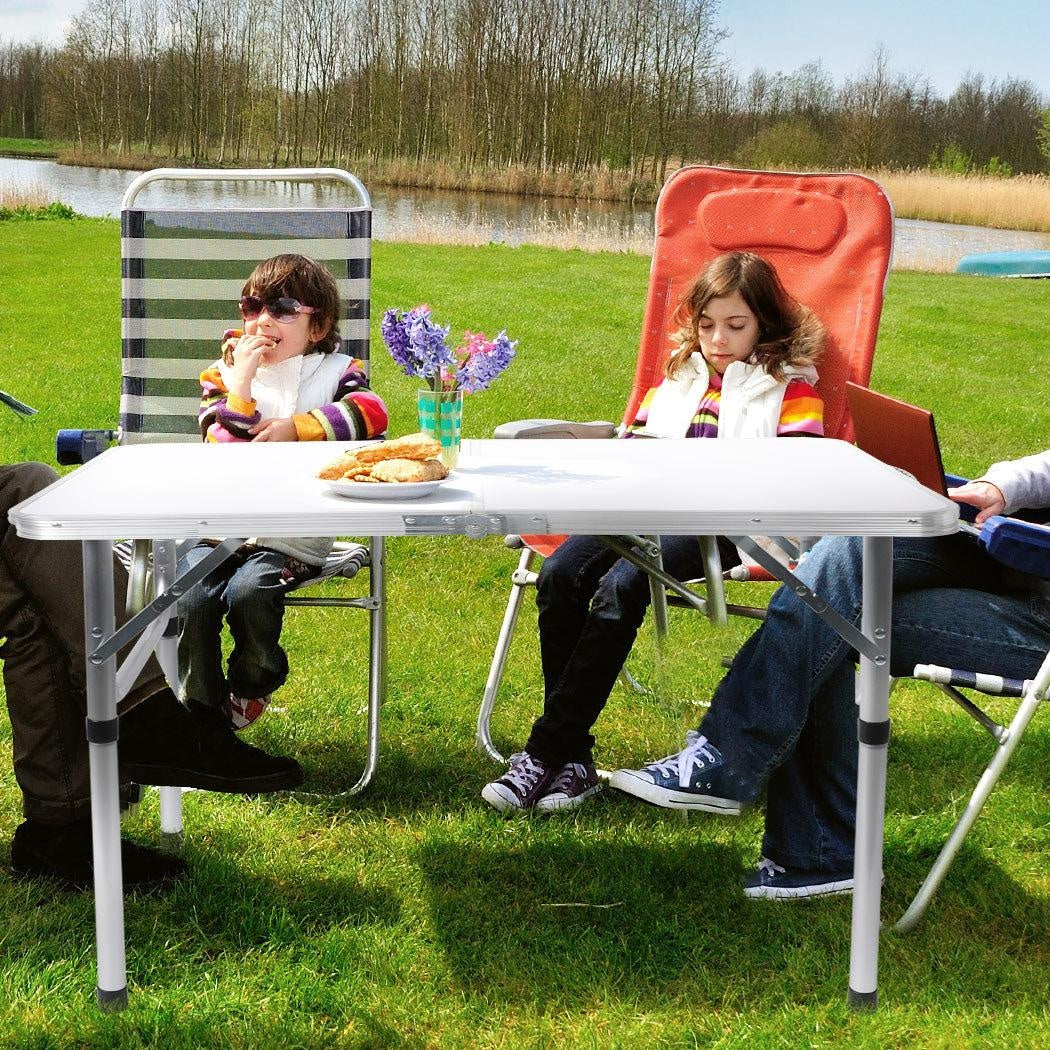 Folding Camping Table Aluminium Portable Picnic Outdoor Foldable Tables 120CM Deals499