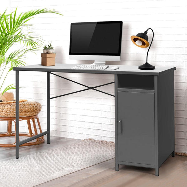 Office Computer Desks Metal Laptop Study Table Home Storage Workstation Shelf Deals499