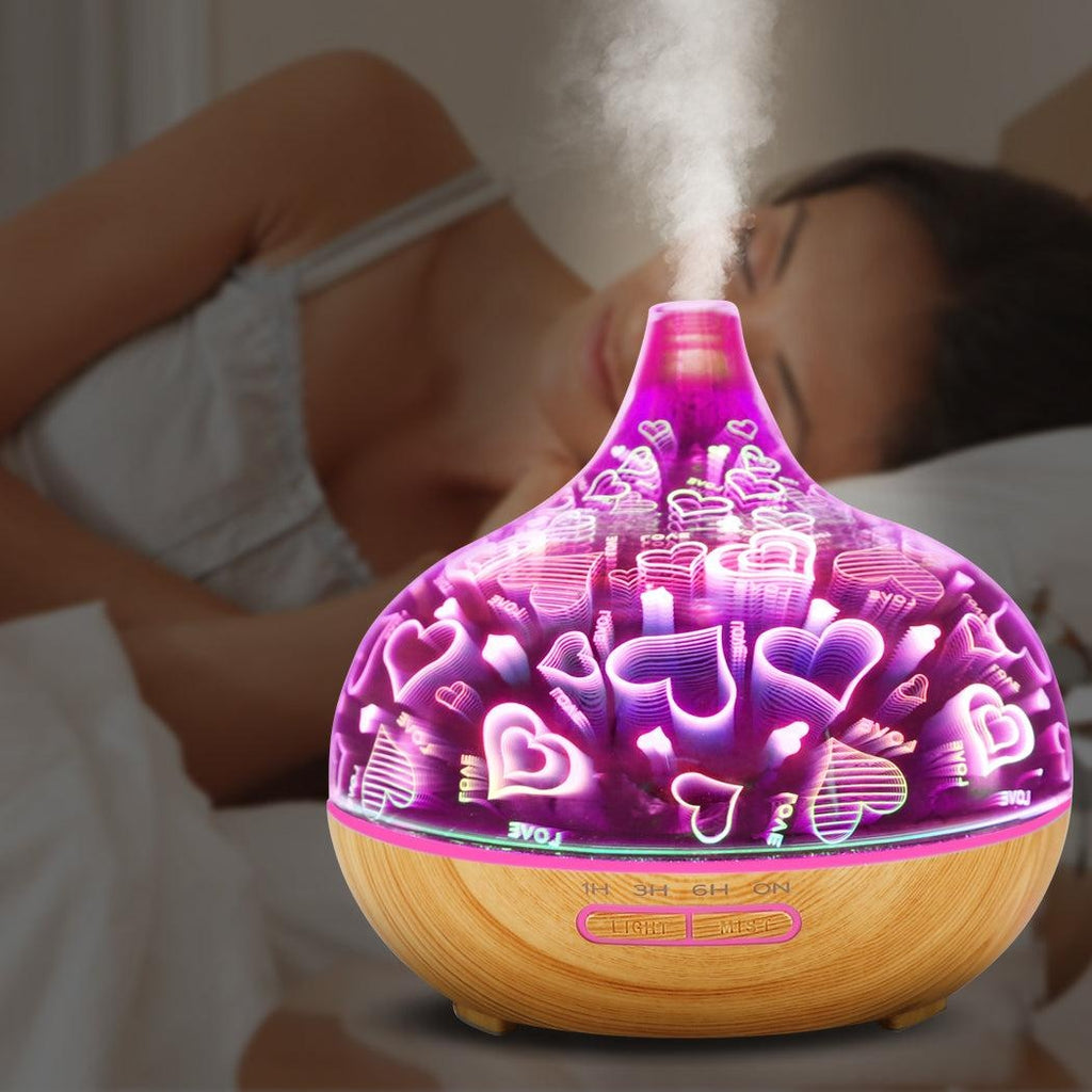 Aroma Diffuser Aromatherapy Ultrasonic Humidifier Essential Oil Purifier Heart Deals499