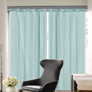 2x Blockout Curtains Panels 3 Layers with Gauze Room Darkening 240x230cm Aqua Deals499