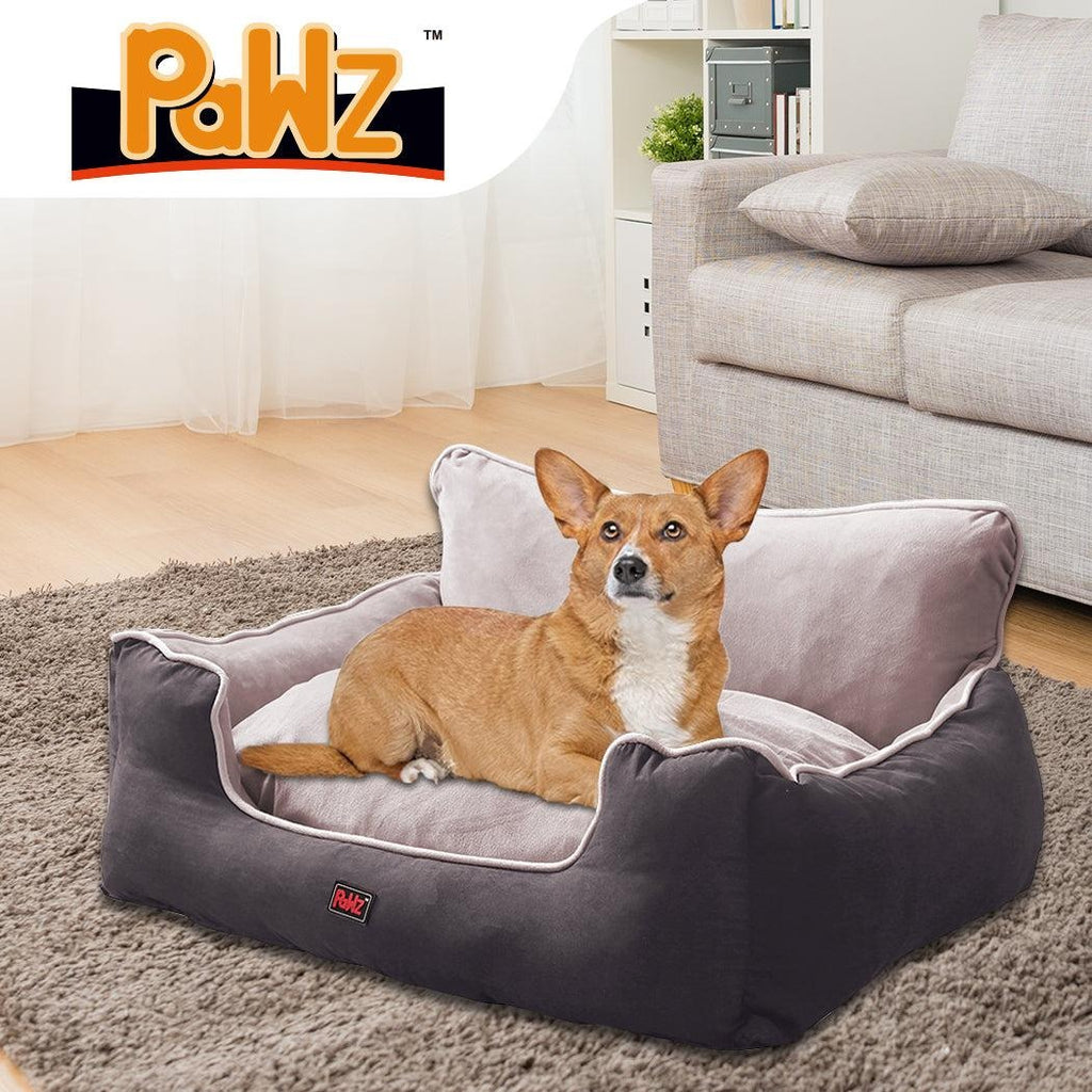 PaWz Pet Bed Dog Puppy Beds Cushion Pad Pads Soft Plush Cat Pillow Mat Grey L Deals499