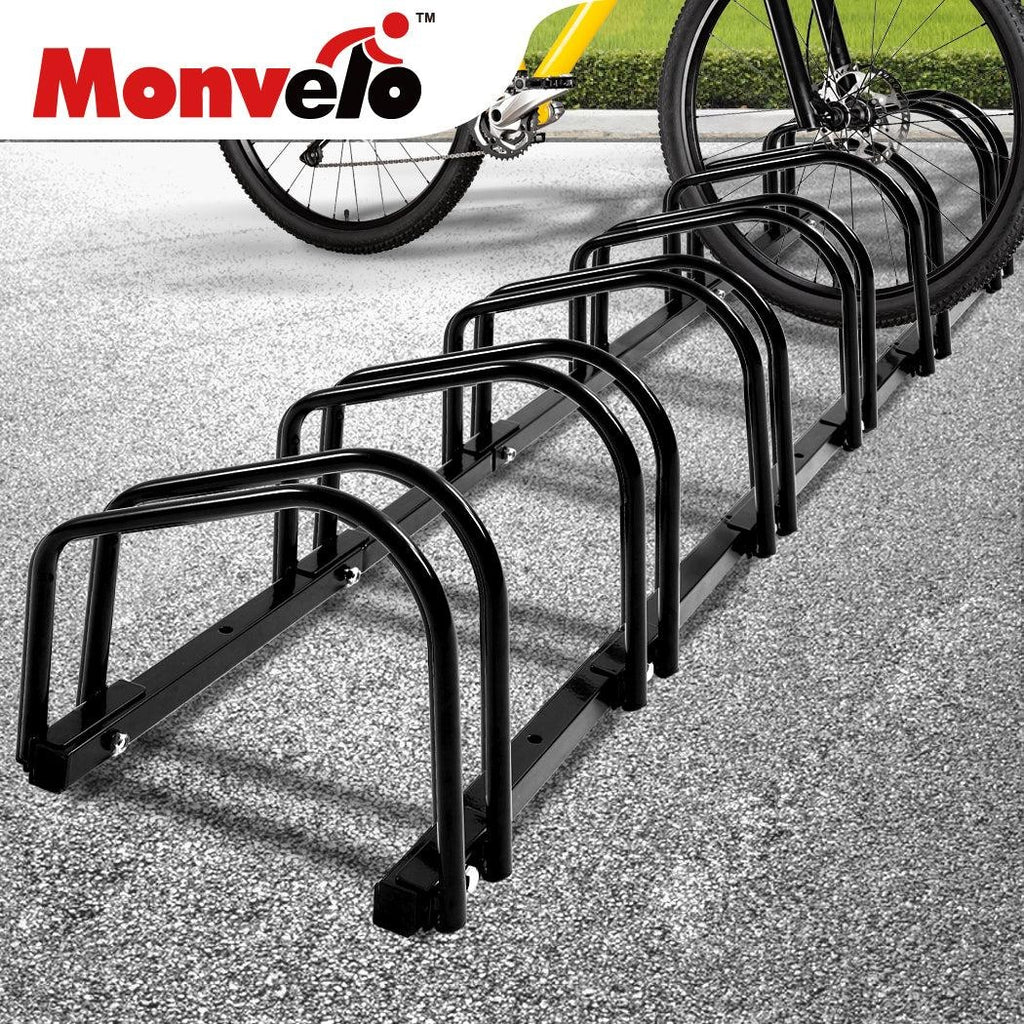 6-Bikes Stand Bicycle Bike Rack Floor Parking Instant Storage Cycling Portable Deals499