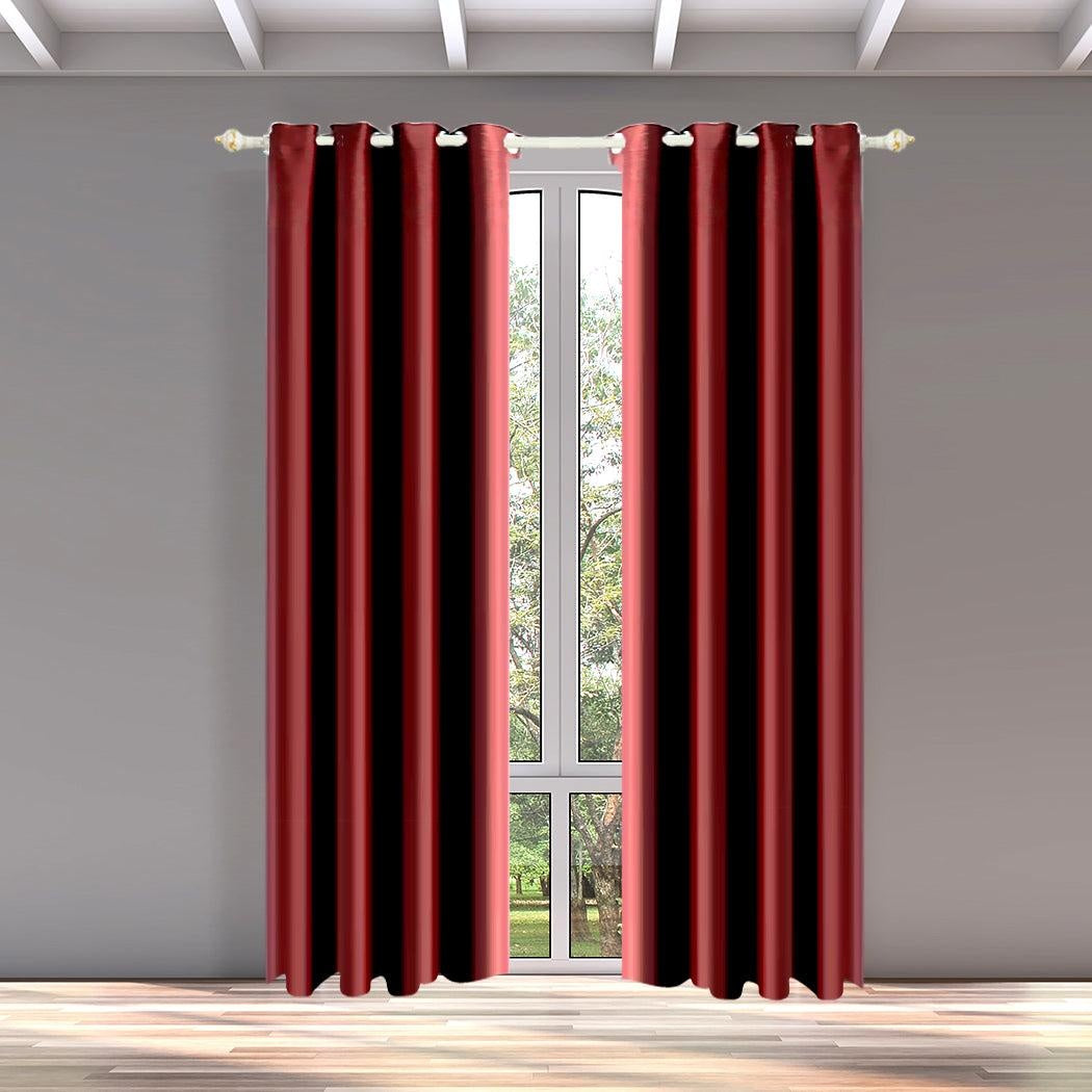 2x Blockout Curtains Panels Blackout 3 Layers Eyelet Room Darkening  140x230cm Deals499