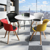 Office Meeting Table Chair Set 4 PU Leather Seat Dining Tables Chair Round Desk Type 2 Deals499