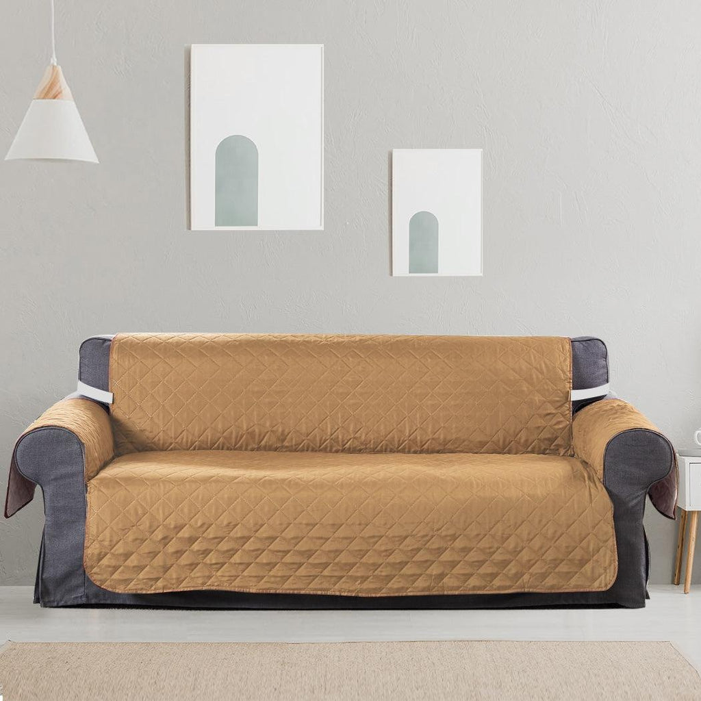 3 Seater Sofa Covers Quilted Couch Lounge Protectors Slipcovers Ginger Deals499
