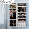 Levede Jewellery Cabinet Full Length Mirror Mirrored Organizer Box Stand White Deals499