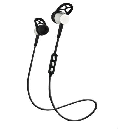 Bluetooth Wireless Headset Magnetic Sports Earphones Silver Deals499