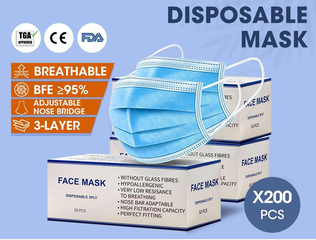Face Mask Filter Disposable Masks Anti Dust PM2.5 Respirator Air Pollution x200 Deals499