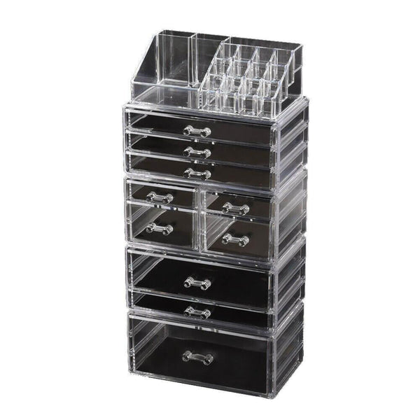 10 Drawers Cosmetic Makeup Organizer Storage Jewellery Box Clear Acrylic Deals499