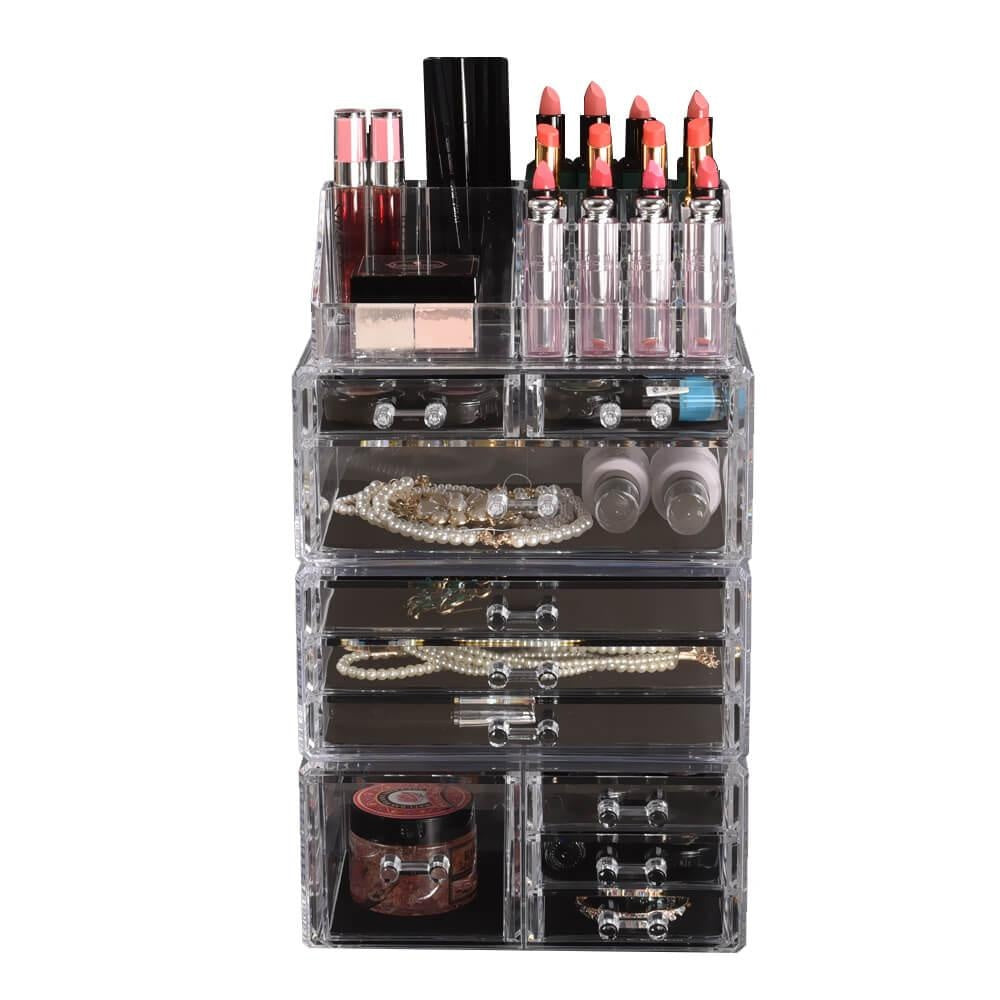 Cosmetic 10 Drawer Makeup Organizer Storage Jewellery Holder Box Acrylic Display Deals499