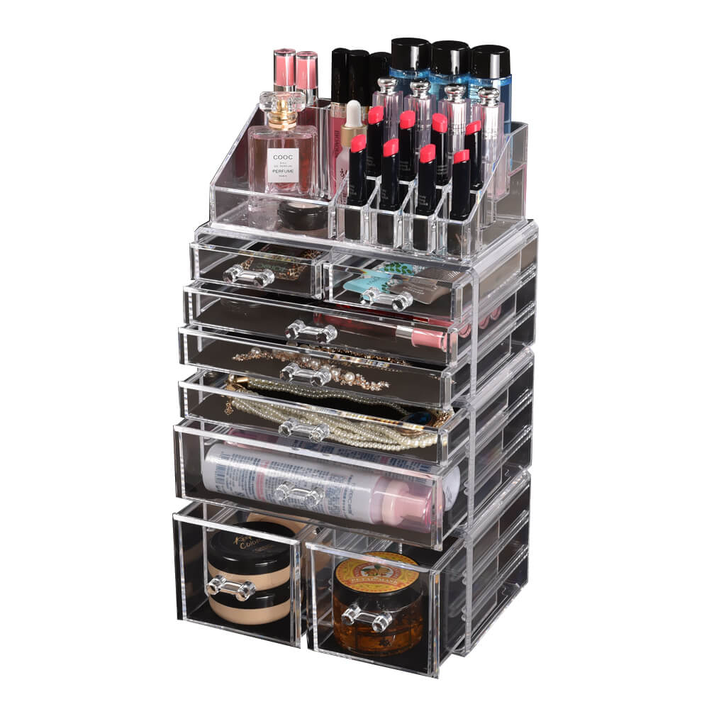 Cosmetic 8 Drawer Makeup Organizer Storage Jewellery Holder Box Acrylic Display Deals499