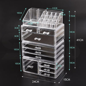 Cosmetic 7 Drawer Makeup Organizer Storage Jewellery Holder Box Acrylic Display Deals499