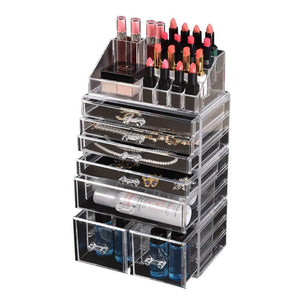 Cosmetic 7 Drawer Makeup Organizer Storage Jewellery Holder Box Acrylic Display Deals499