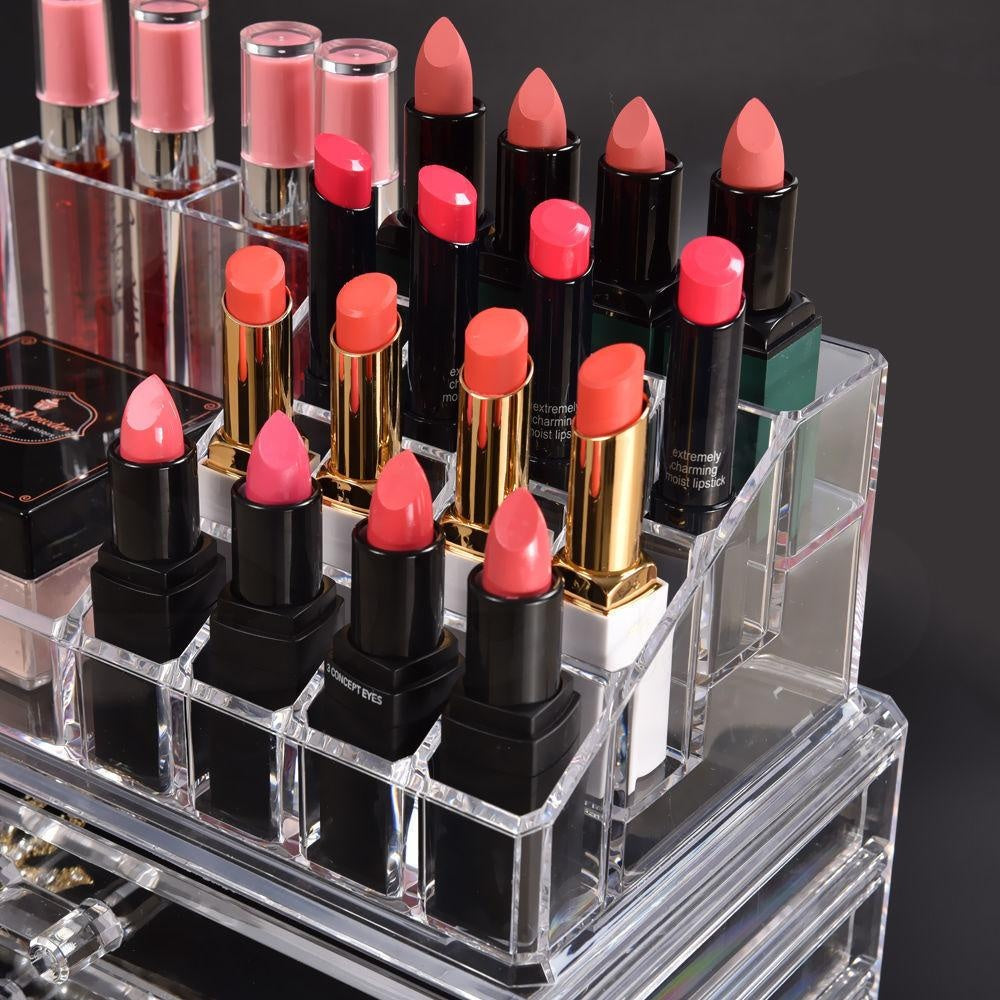 Cosmetic 8 Drawer Makeup Organizer Storage Jewellery Holder Box Acrylic Display Deals499