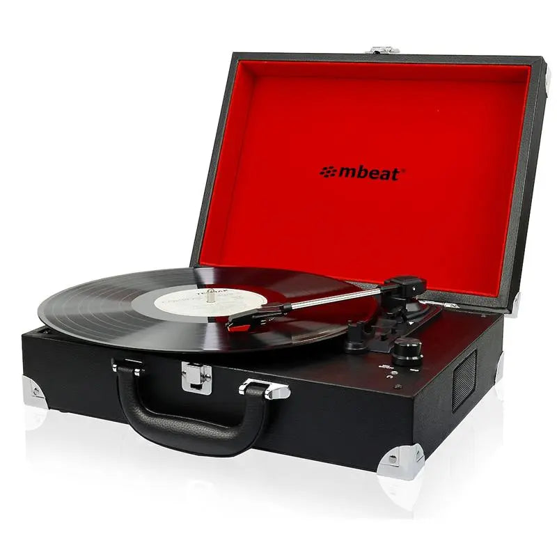 mbeatÂ®Retro Briefcase-styled USB Turntable Recorder MBEAT