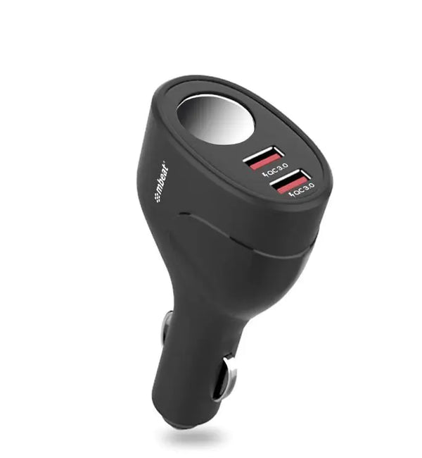 mbeatÂ®  Gorilla Power Dual Port QC3.0 Car Charger and Cigarette Lighter Extender MBEAT