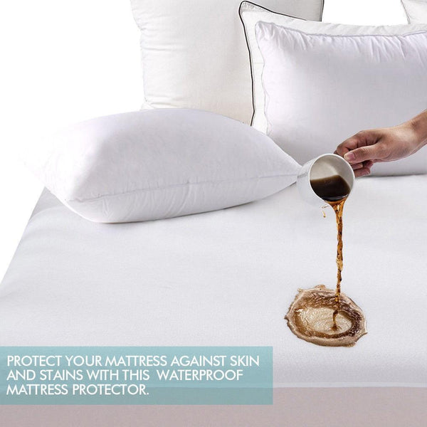 DreamZ Fitted Waterproof Mattress Protector with Bamboo Fibre Cover King Single Deals499