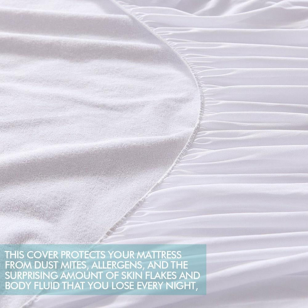DreamZ Fitted Waterproof Mattress Protector with Bamboo Fibre Cover King Single Deals499