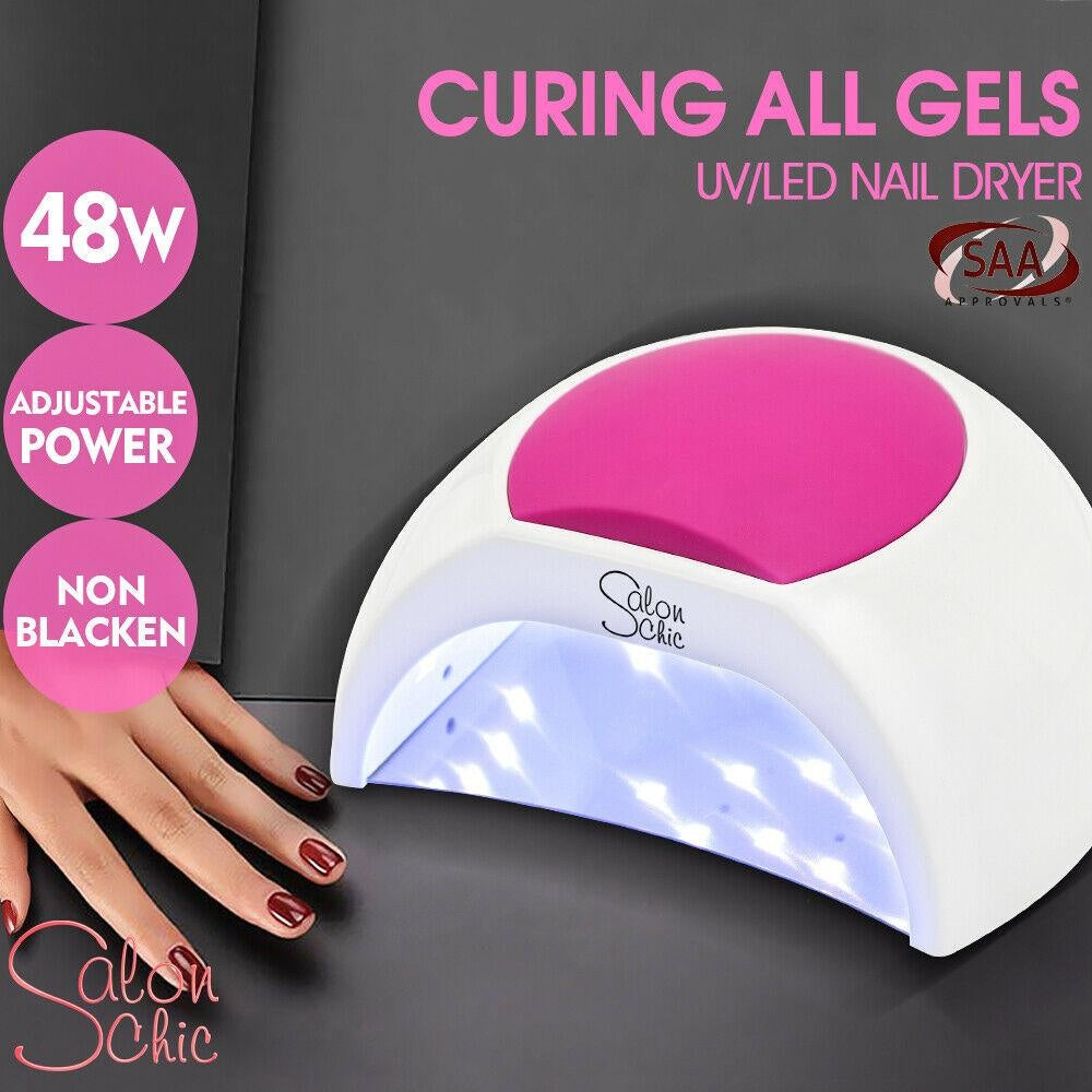 Salon Chic 48W LED UV Nail Lamp Light Gel Polish Dryer Manicure Art Curing White Deals499