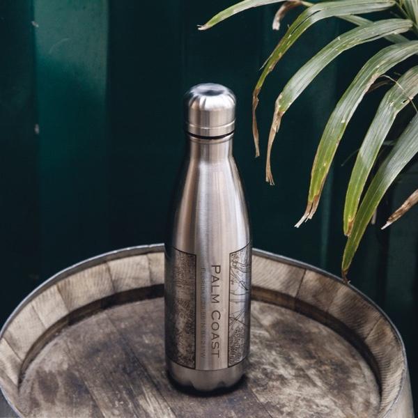 Palm Coast - Florida Map Insulated Bottle Cyan Castor