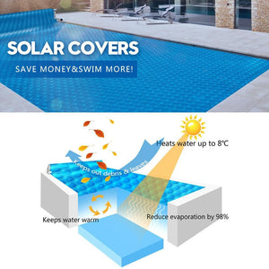 Solar Swimming Pool Cover 500 Micron Outdoor Blanket Isothermal Bubble 7 Size Deals499