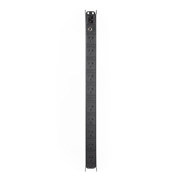 VERTICAL 19" 10 Way GPO PDU Rack Mount Power Rail Deals499