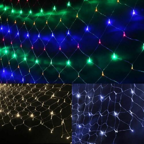 320LED Fairy Lights Net Mesh Curtain Wedding Party XMAS Tree D?cor Multi Colour Deals499
