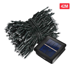 52M 500LED String Solar Powered Fairy Lights Garden Christmas D?cor Multi Colour Deals499