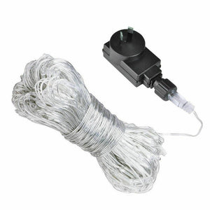 96LED Fairy String Lights Net Mesh Curtain Xmas Wedding Party D?cor Warm White Deals499