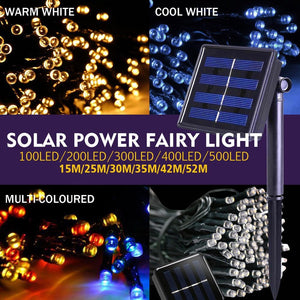 52M 500LED String Solar Powered Fairy Lights Garden Christmas D?cor Warm White Deals499